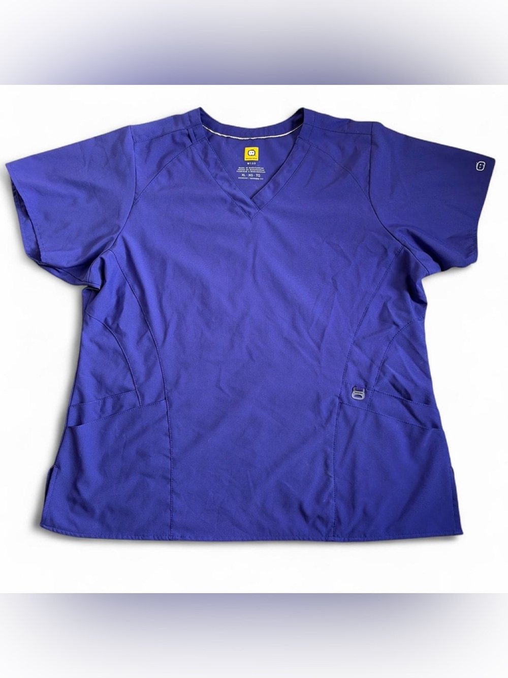 Wonder Wink Women's V-Neck Medical Scrub Top in Purple